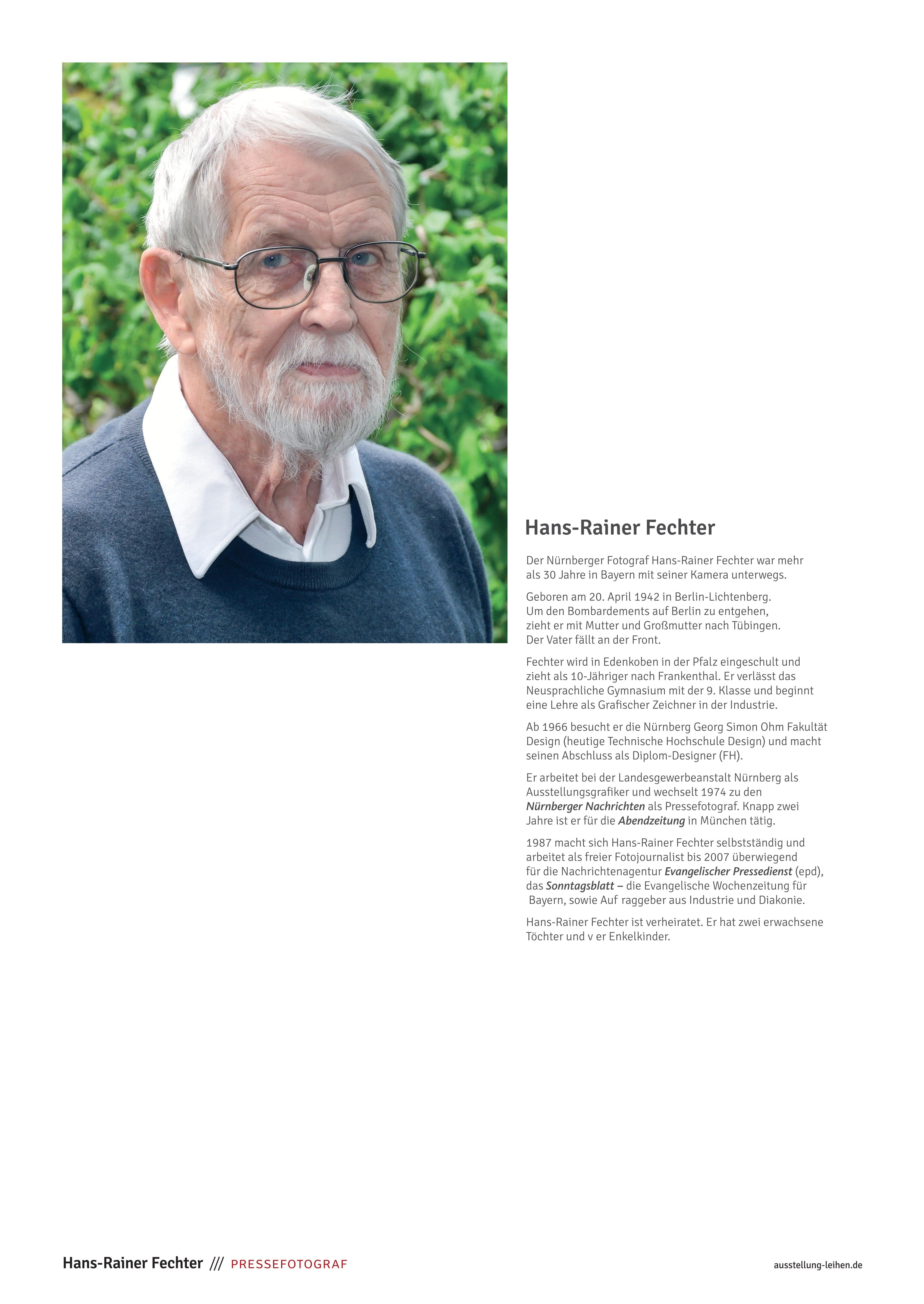 Hans-Rainer Fechter: Pressefotografie in Franken